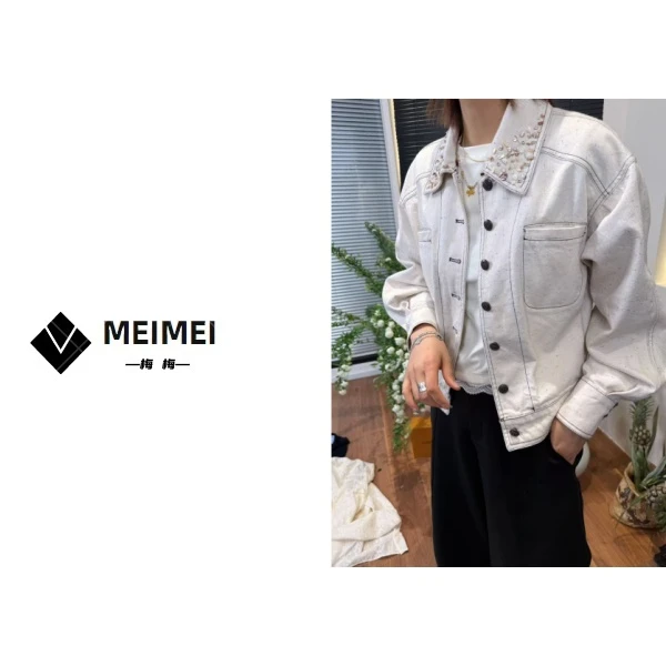 XMM.《彩点牛仔外套》春季新款时尚百搭洋气休闲小众牛仔外套ZW6268