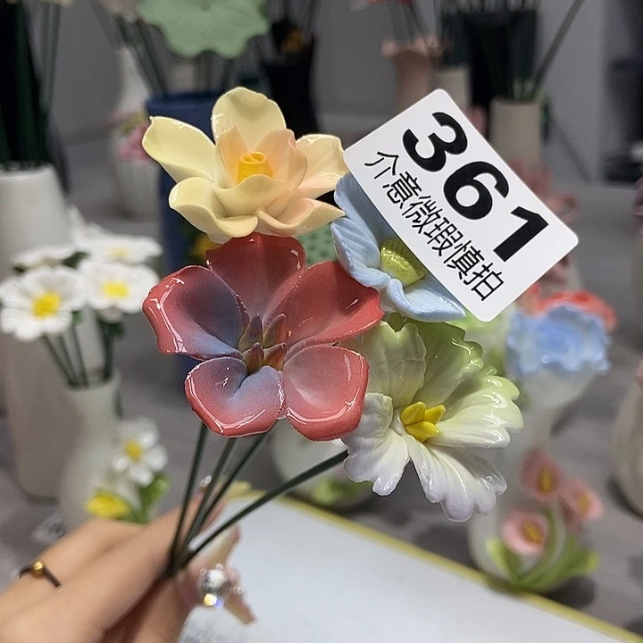 陶瓷纯手工捏花设计