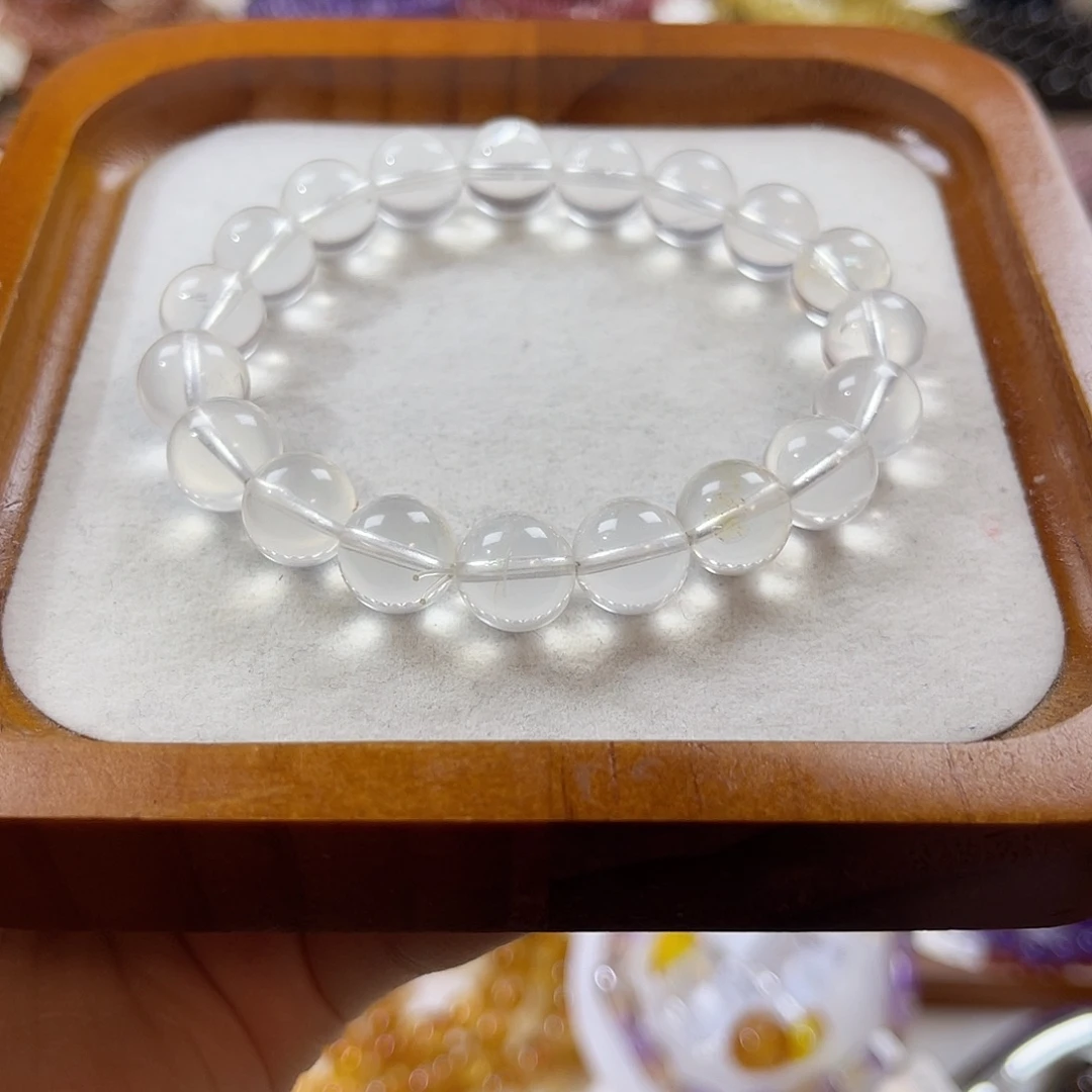 未镶嵌手链水晶奶白晶 10.5m