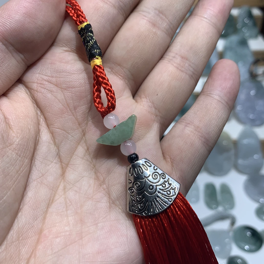车挂钥匙挂精美百搭复古气质翡翠编织随机发货