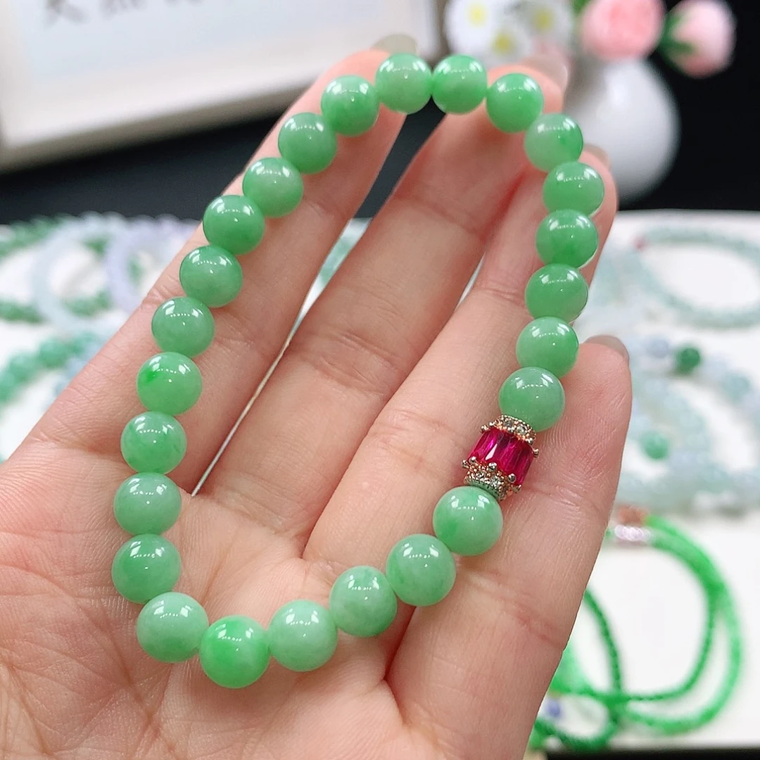 翡翠未镶嵌手链7mm