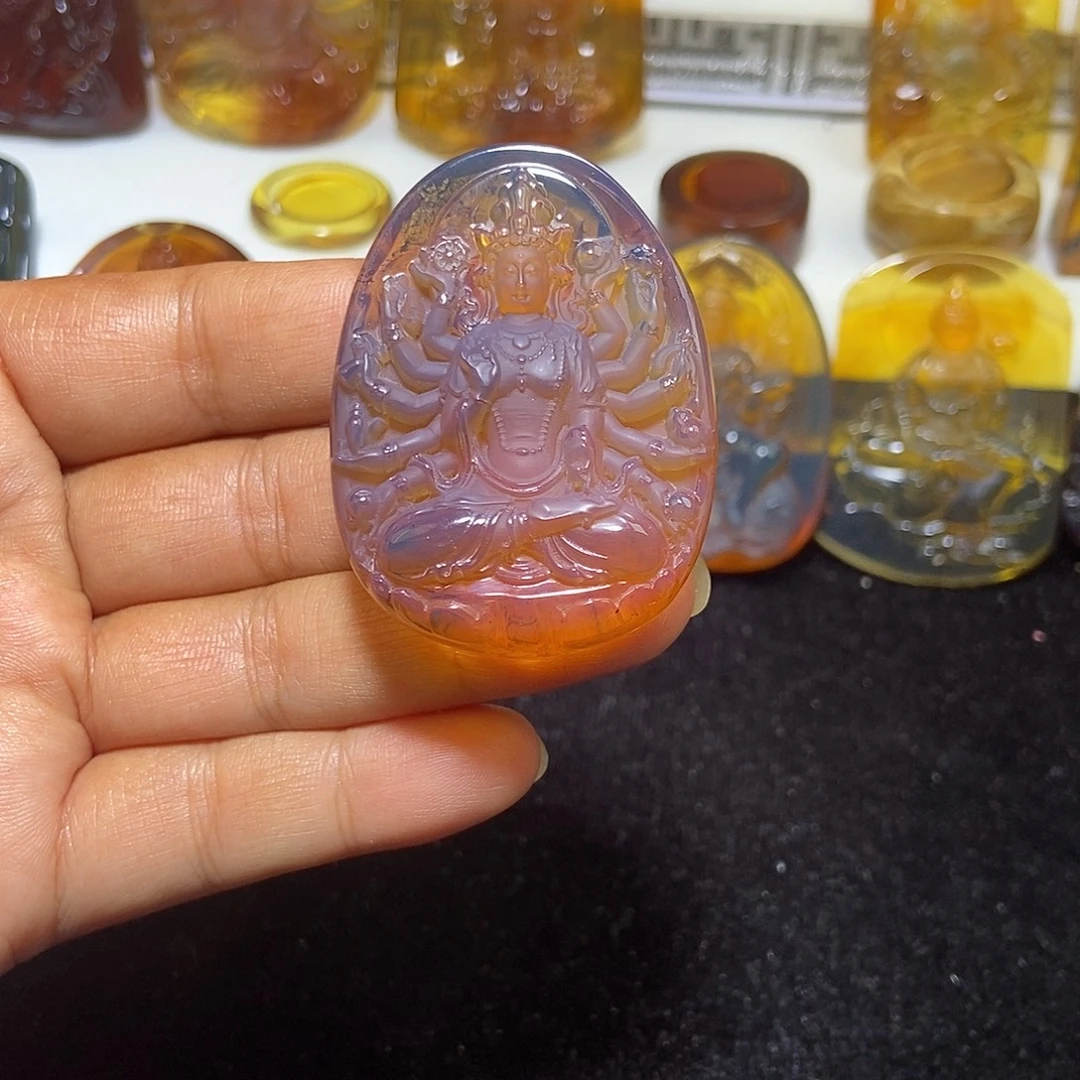 琥珀未镶嵌颈饰缅甸天然琥珀吊坠