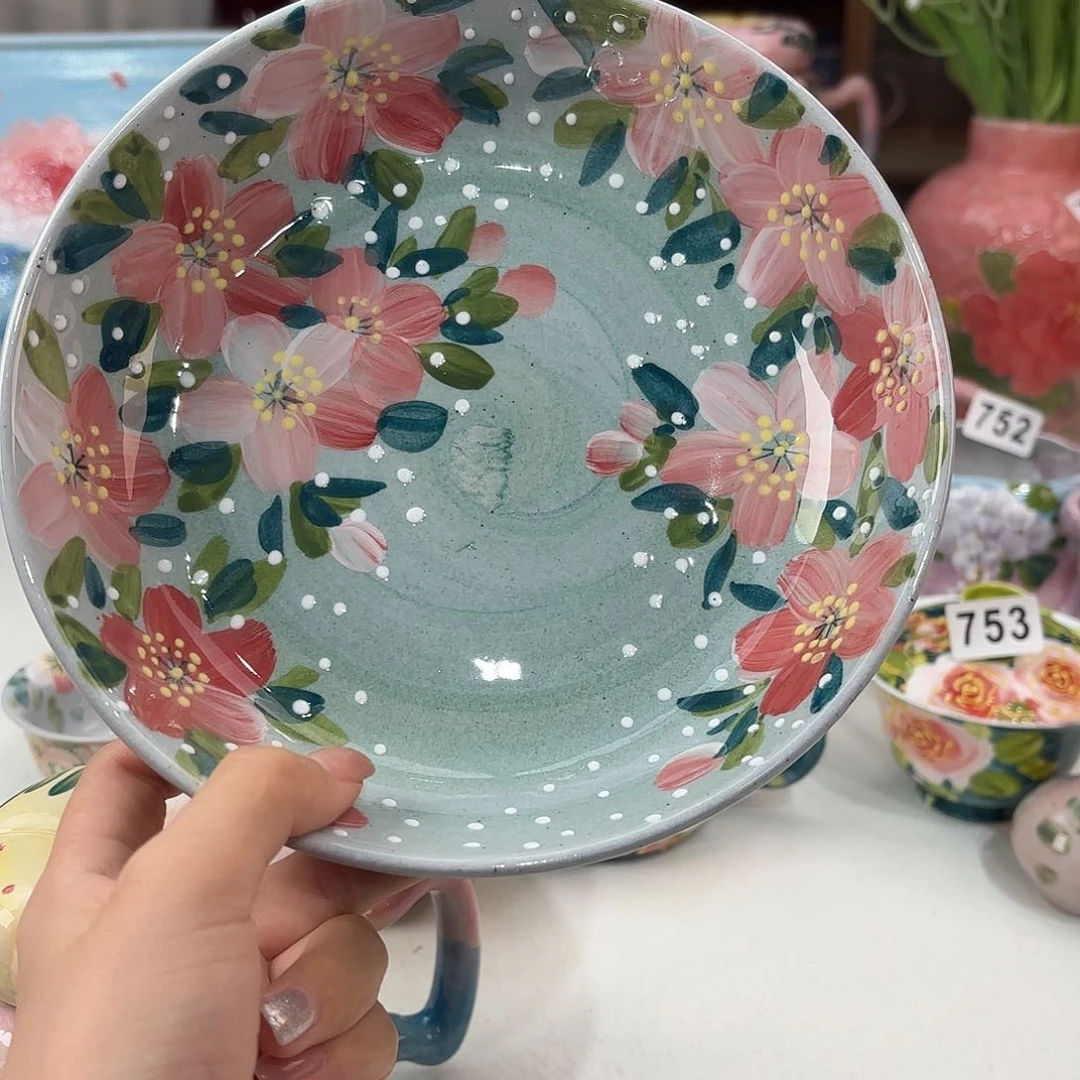 景德镇手绘高温釉下彩陶瓷茶具