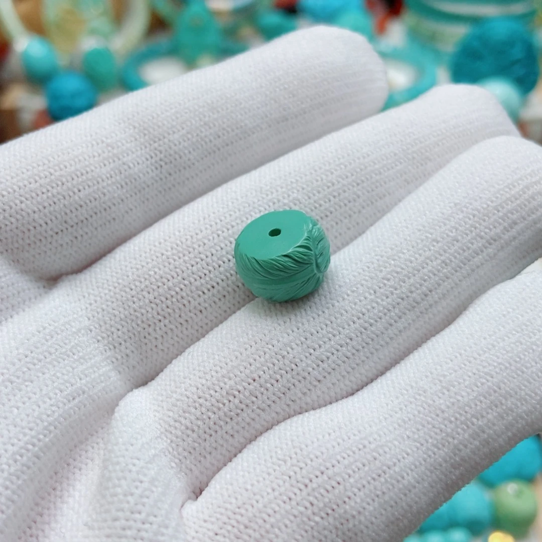 绿松石未镶嵌羽毛扣11.8mm