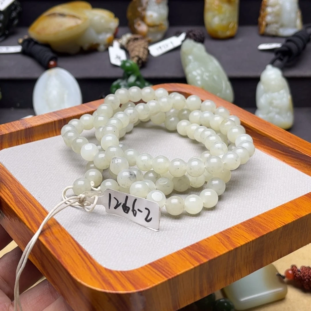 和田玉珠链未镶嵌