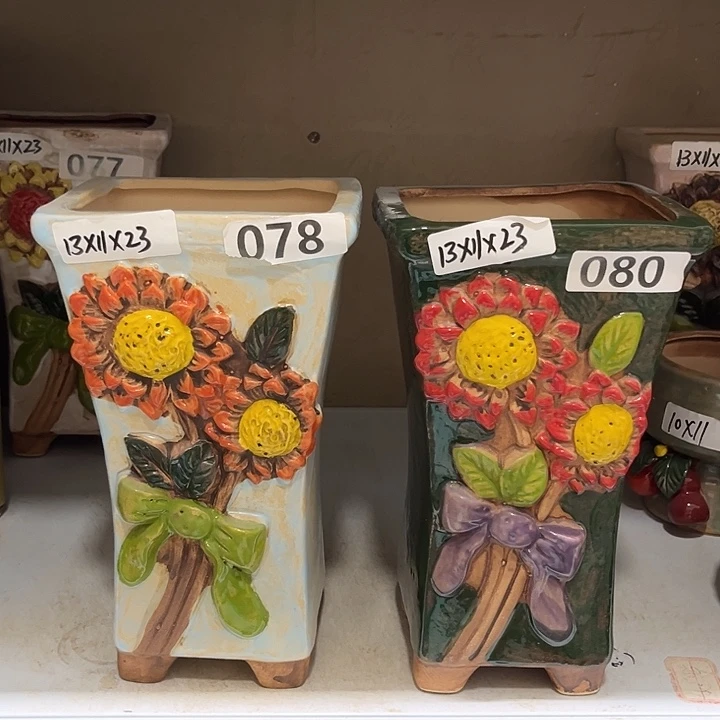 紫砂花盆粗陶材质多肉花盆
