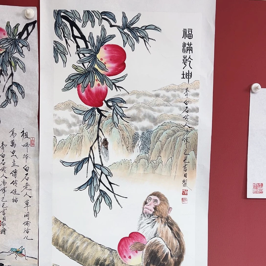 国画冯伟老师亲笔手绘国画作品慧