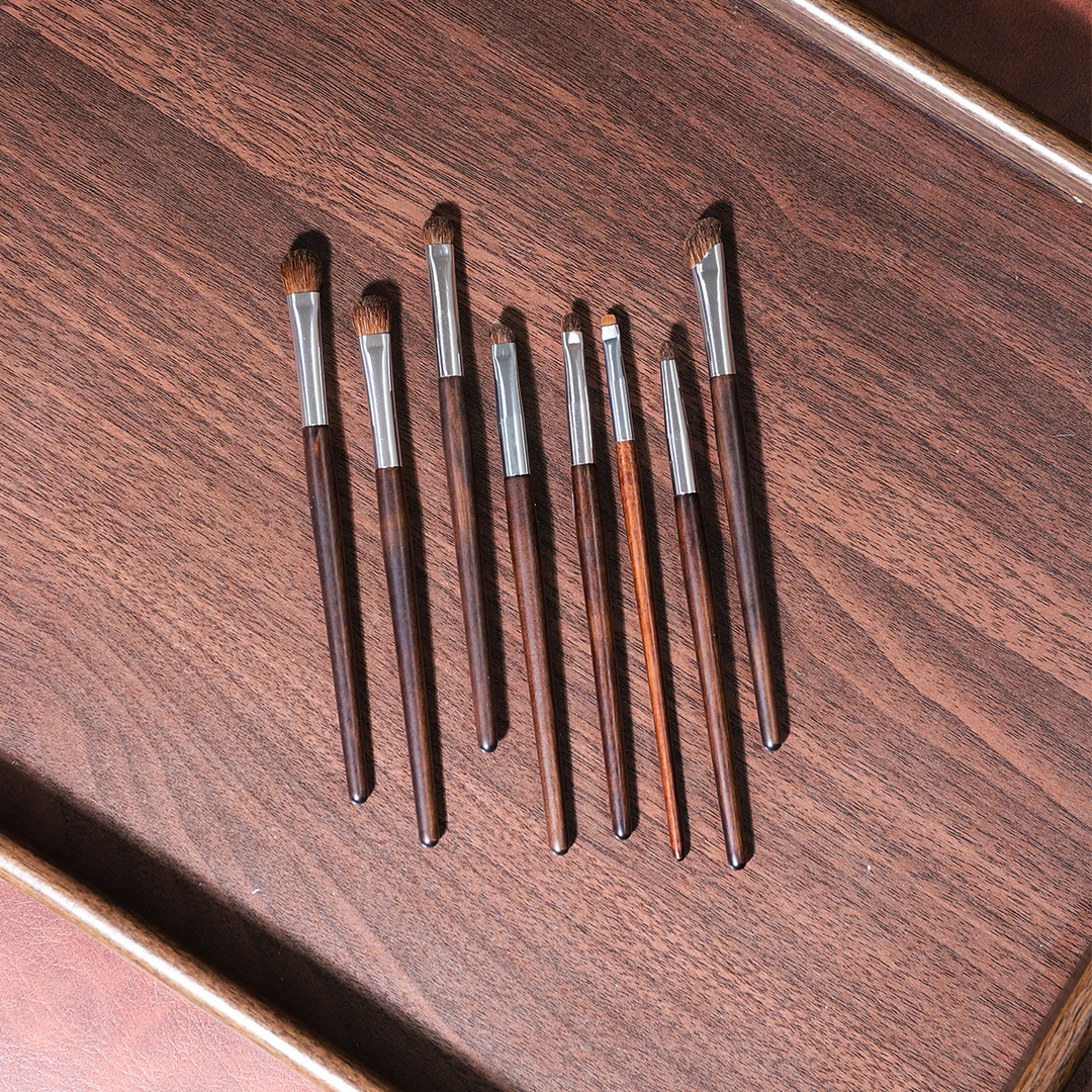 桃子吖X8动物毛化妆刷套装软毛眼影刷晕染刷鼻影刷新手必备