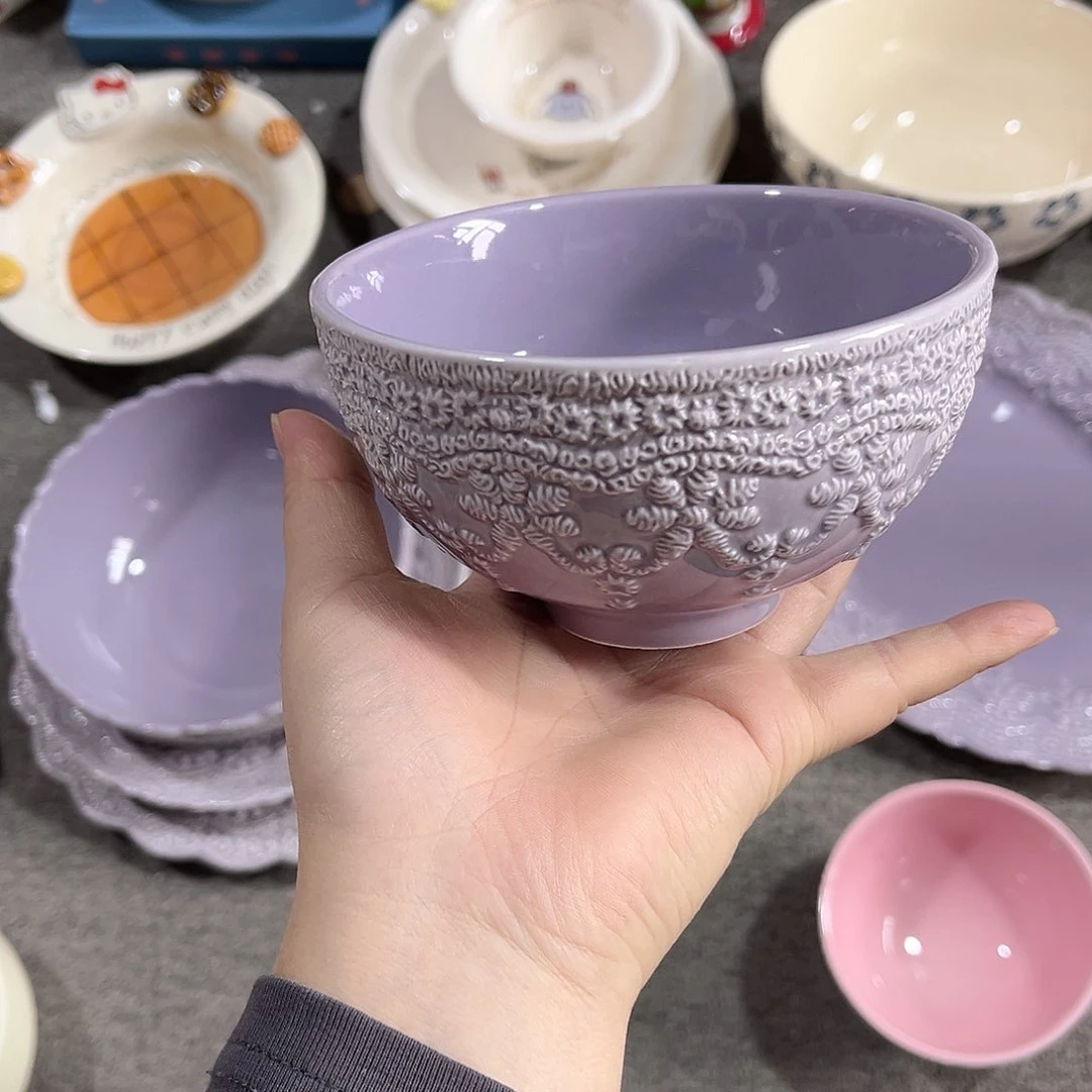 蕾丝系列陶瓷餐具5寸