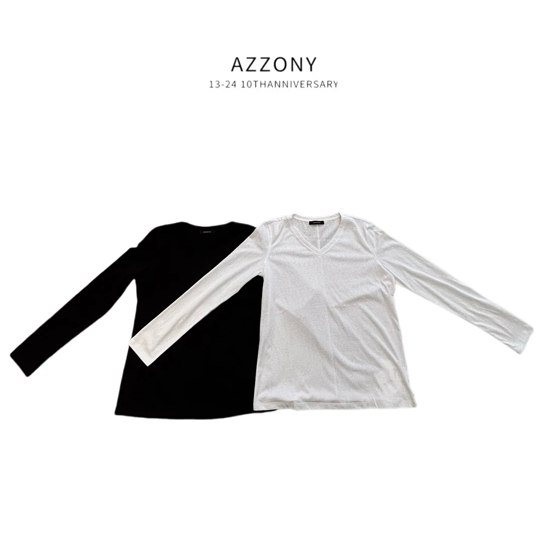 清C Az LongQuan 小V领光版长袖tee CTNJ2411201