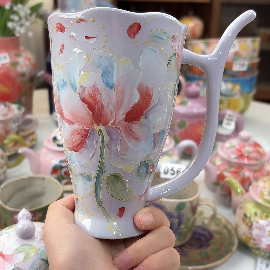 景德镇手绘高温釉下彩陶瓷茶具