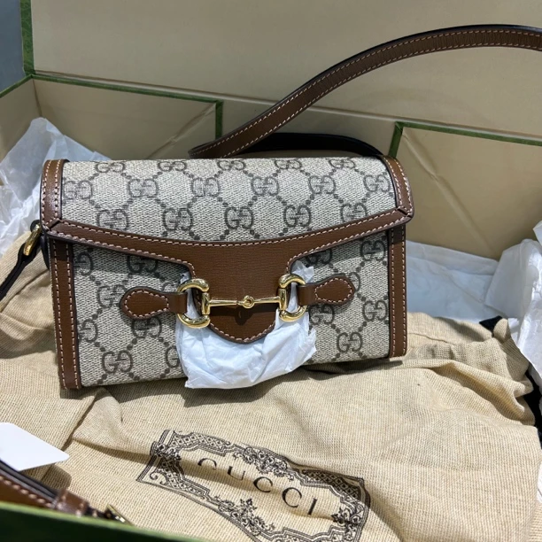 99新 GUCCI/古驰 老花1955相机盒子包