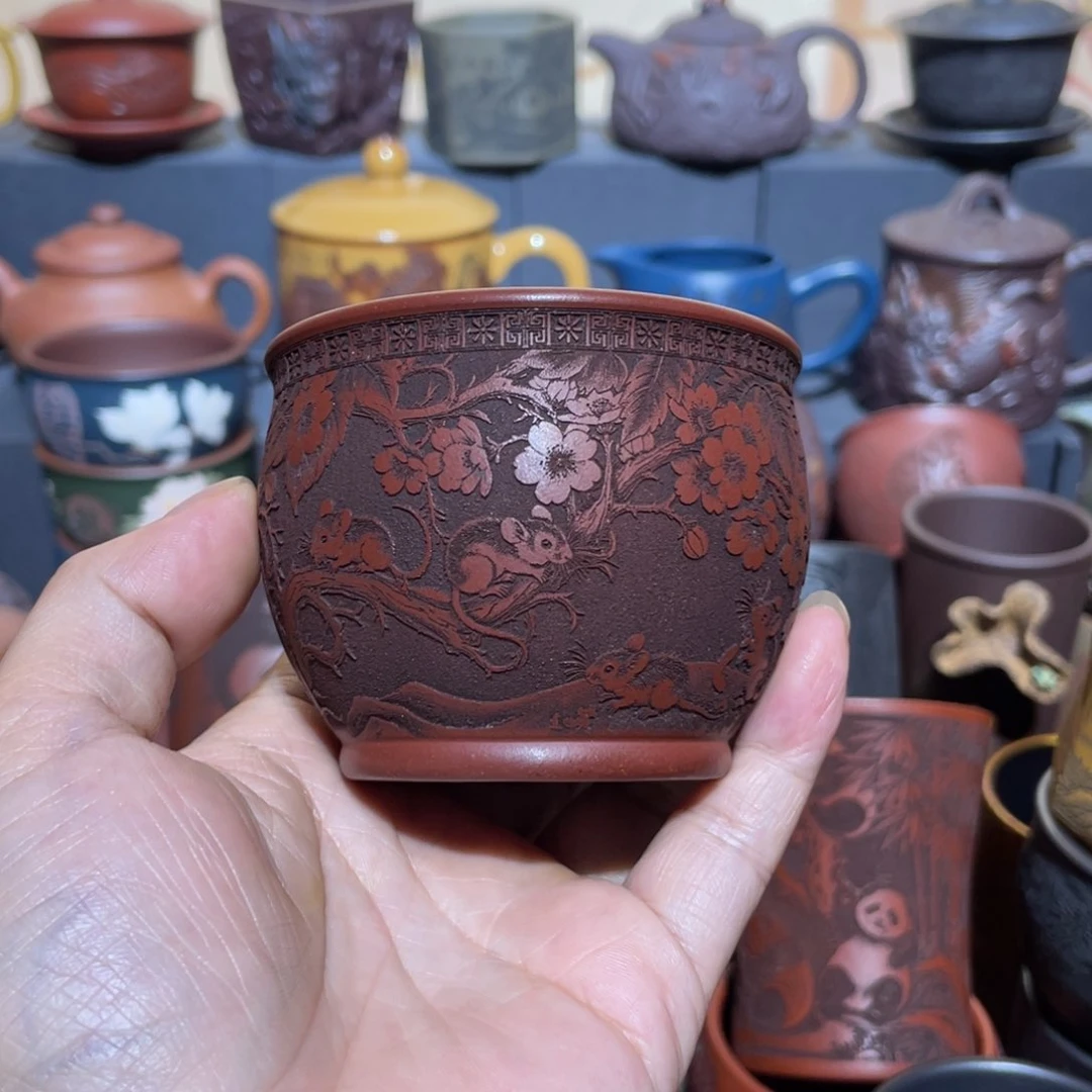 原矿紫砂手工主人杯