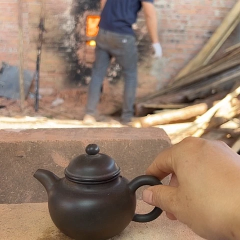 戬谷龙窑柴烧茶壶30