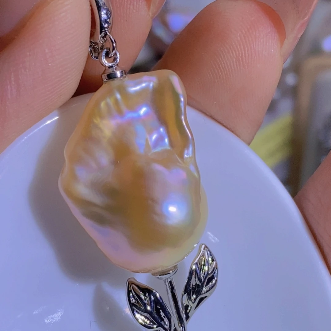 淡水珍珠天然淡水珍珠（微瑕）合金
