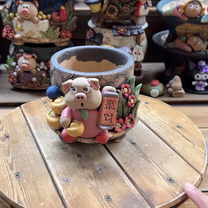 嘻哈多肉花盆百搭