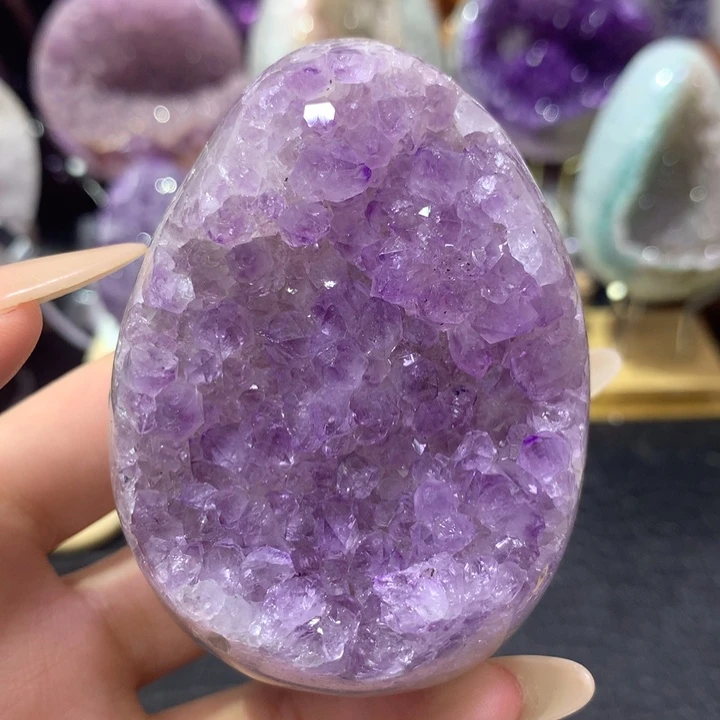 珠宝半成品未镶嵌紫晶仙仙紫龙蛋