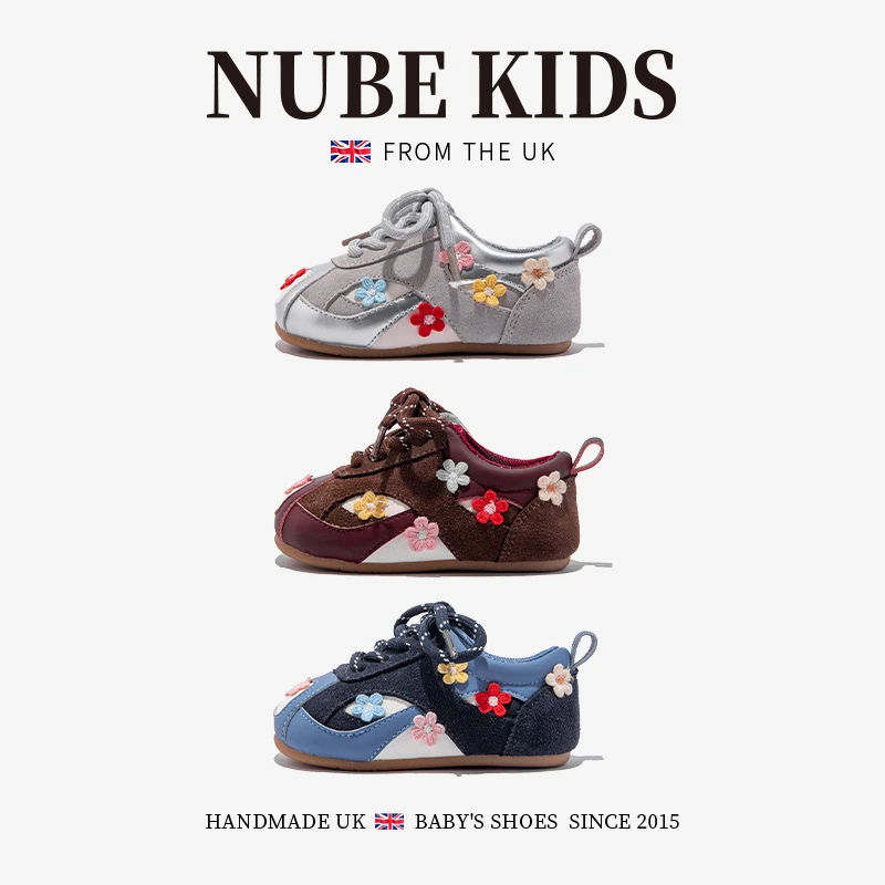 真皮英国NUBEKIDS童鞋女童板鞋学步新款春秋季宝宝运动鞋55A8918