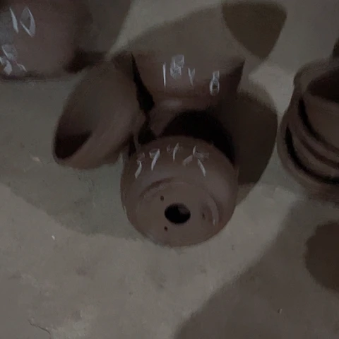 紫砂花盆小碗盆4只