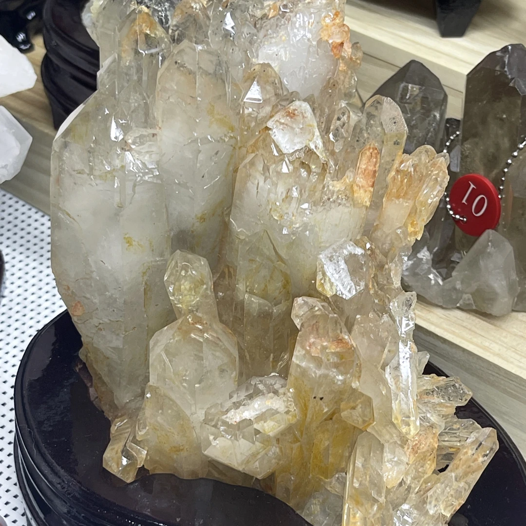 水晶家居摆件白水晶簇