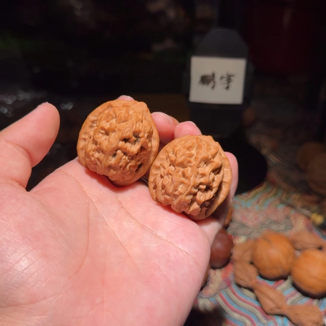 把件核桃1238号39核欢文玩核桃