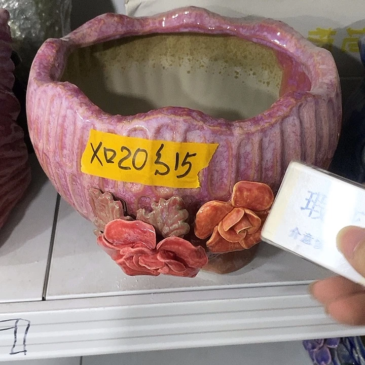 紫砂花盆多肉植物盆瑕疵有孔