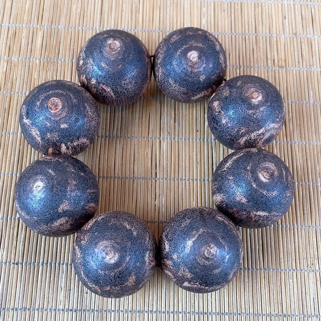 降真香手串/手链3.5超牛逼爆结晶双面天眼莺歌绿棋楠200g