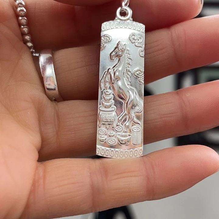 幸***满吊坠足银足银马吊坠