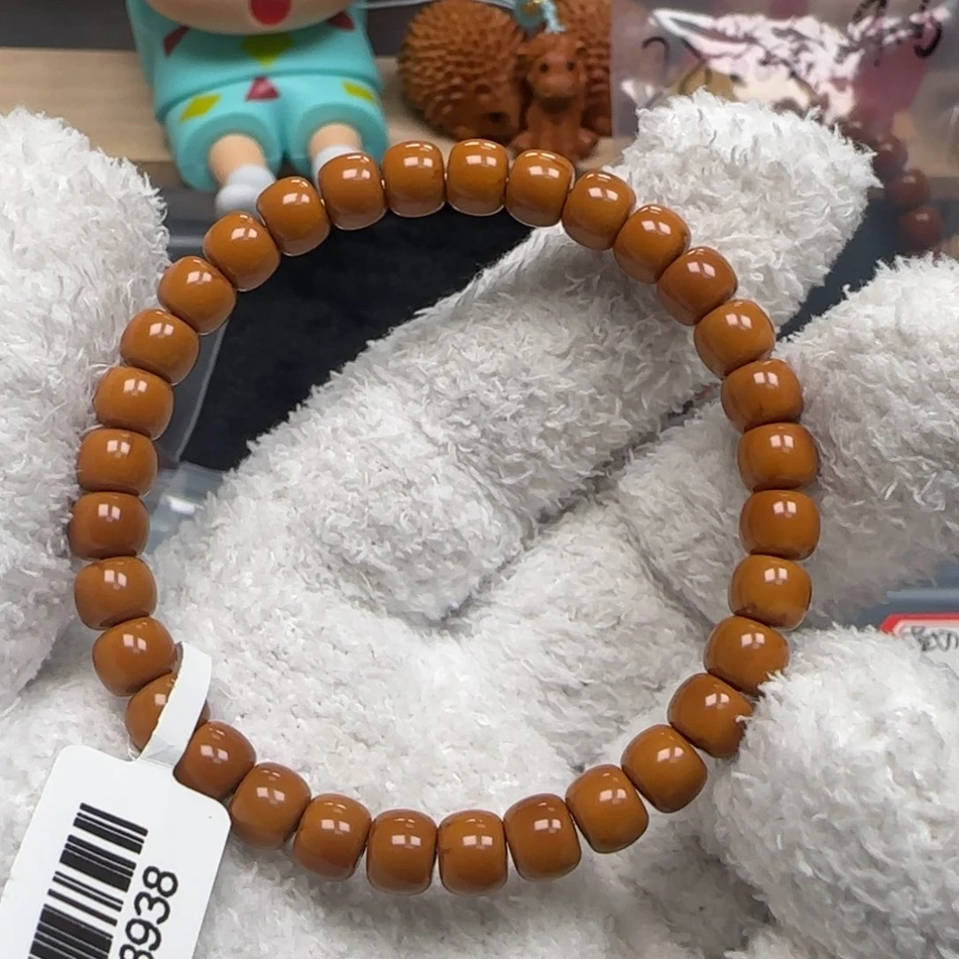 手串橄榄核老挝单圈面无白7.0福利