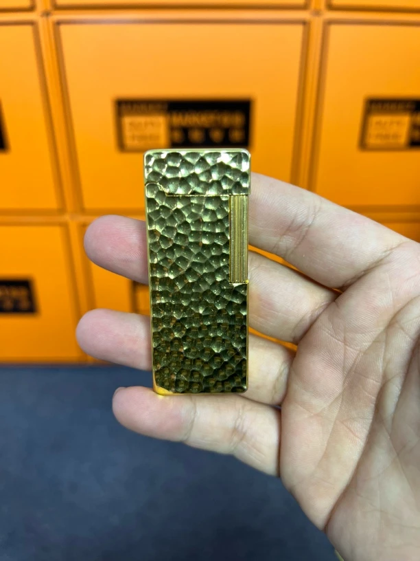 金陨石坑侧滑打火机男士手工（需自行配油）