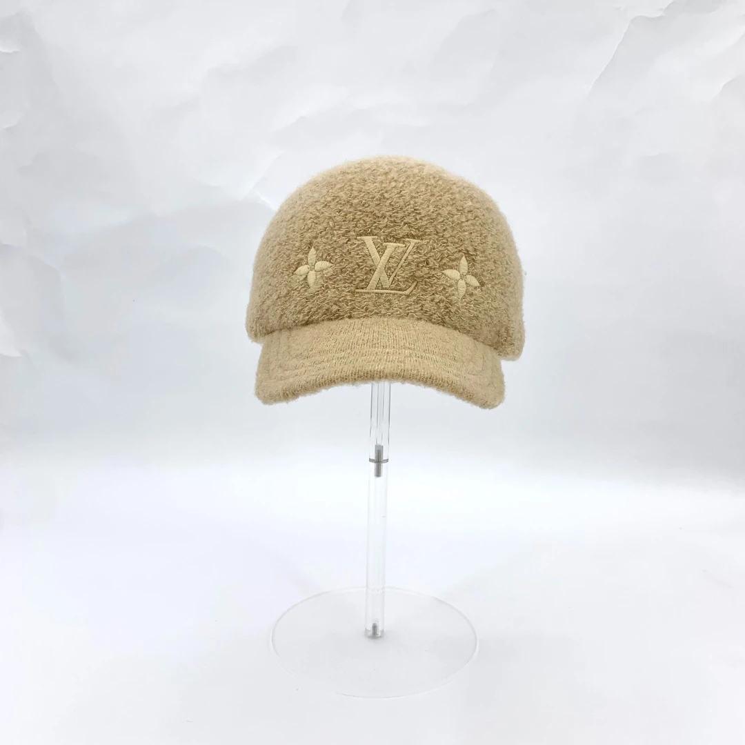 未使用 LouisVuitton/路易威登 IM0420 棕色logo刺绣鸭舌帽 59码