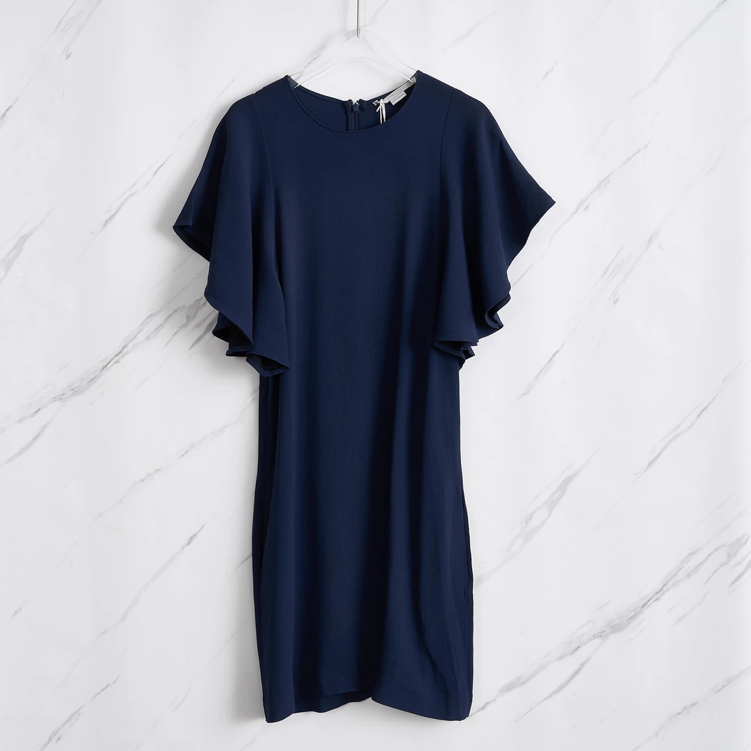 全新未使用/Stella McCartney女士蝴蝶袖纯色连衣裙SMGU00167