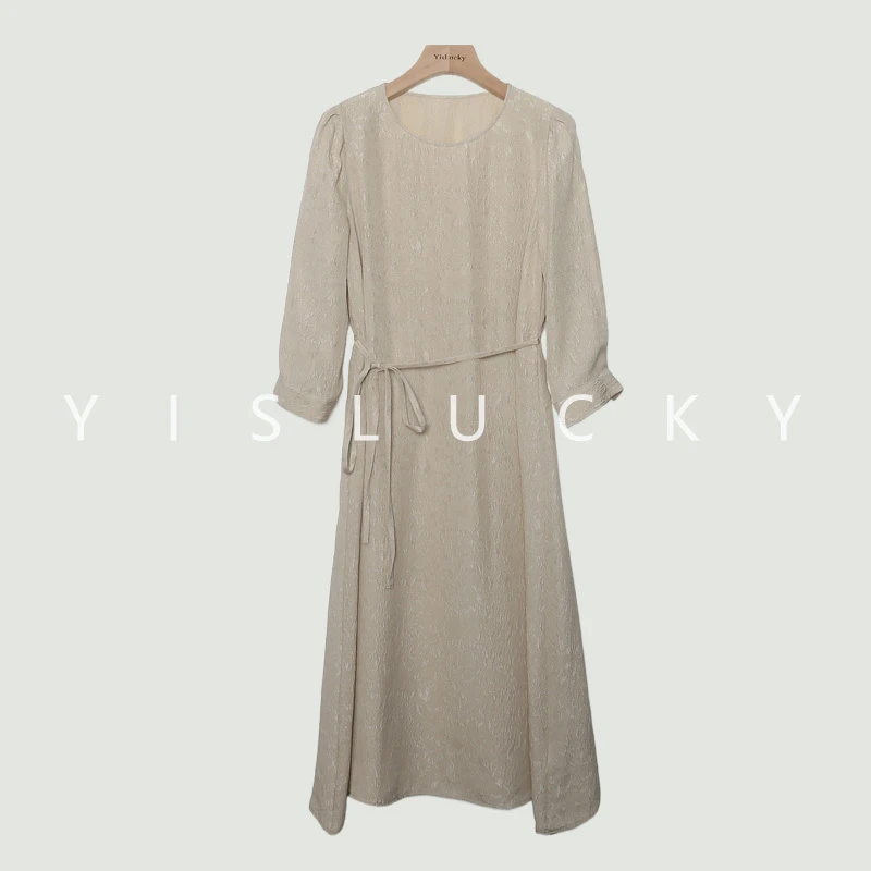 23姆米桑蚕丝冠乐绉通勤连衣裙   LG9155（不支持七天无理由）