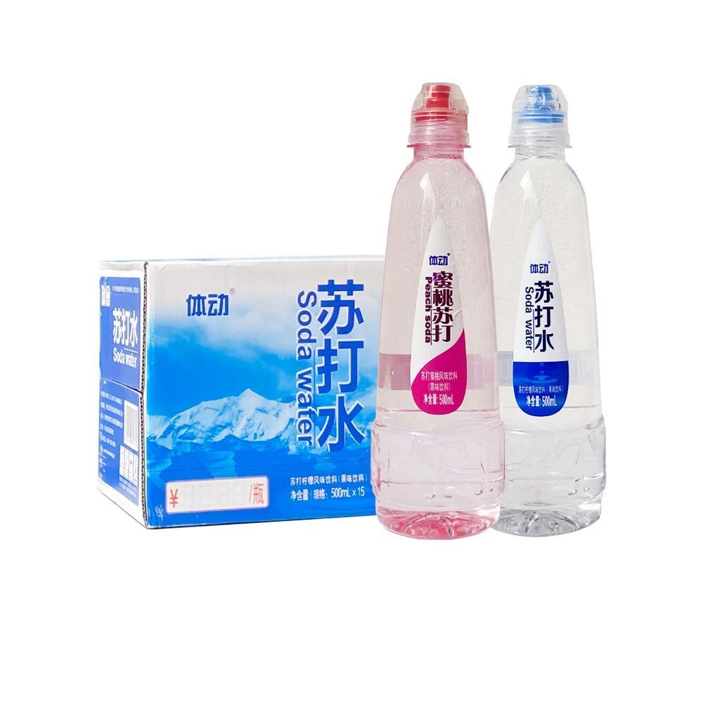 沃尔旺体动苏打水柠檬蜜桃风味500ml*15瓶装整箱果味饮料