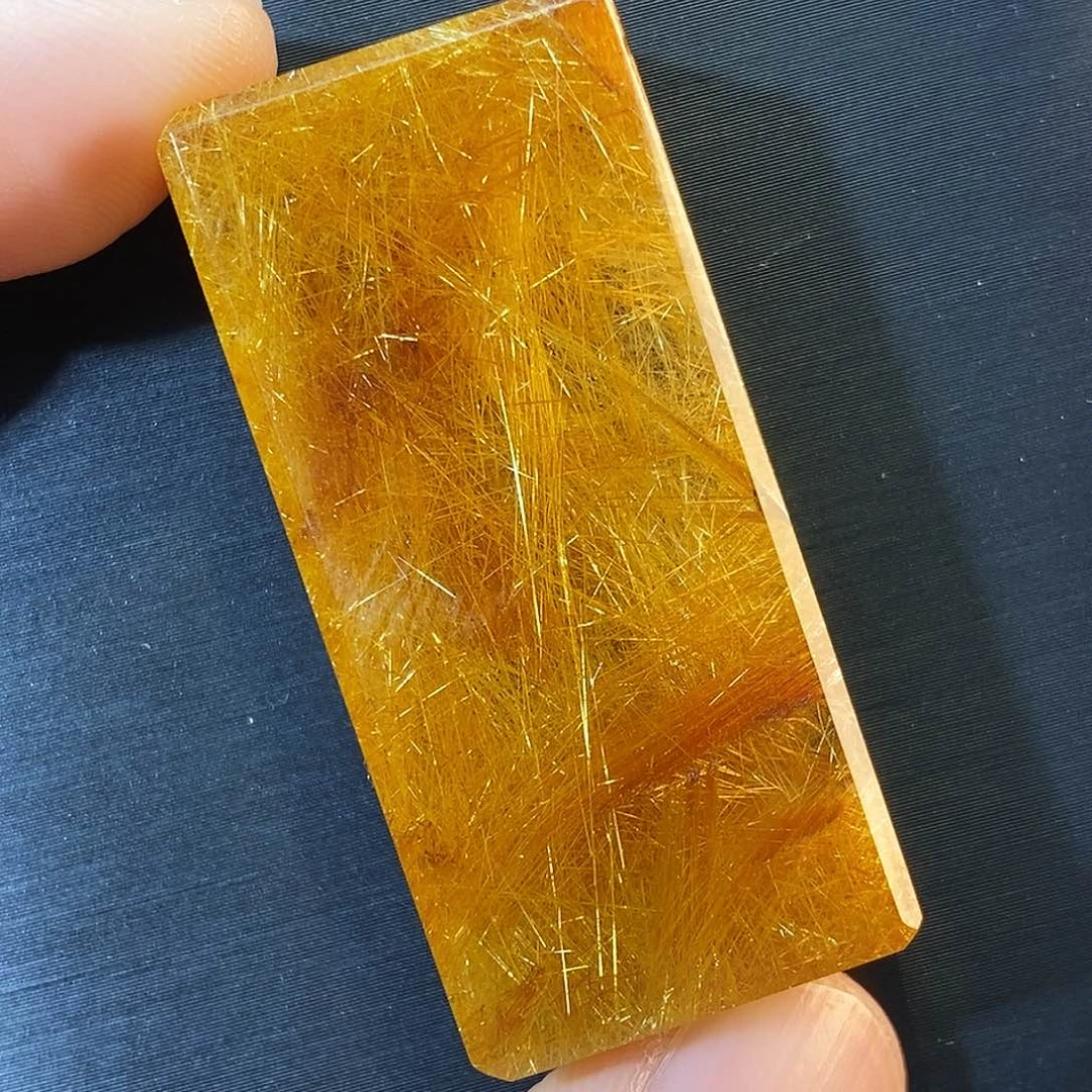 水晶颈饰未镶嵌天然发晶无事牌吊坠