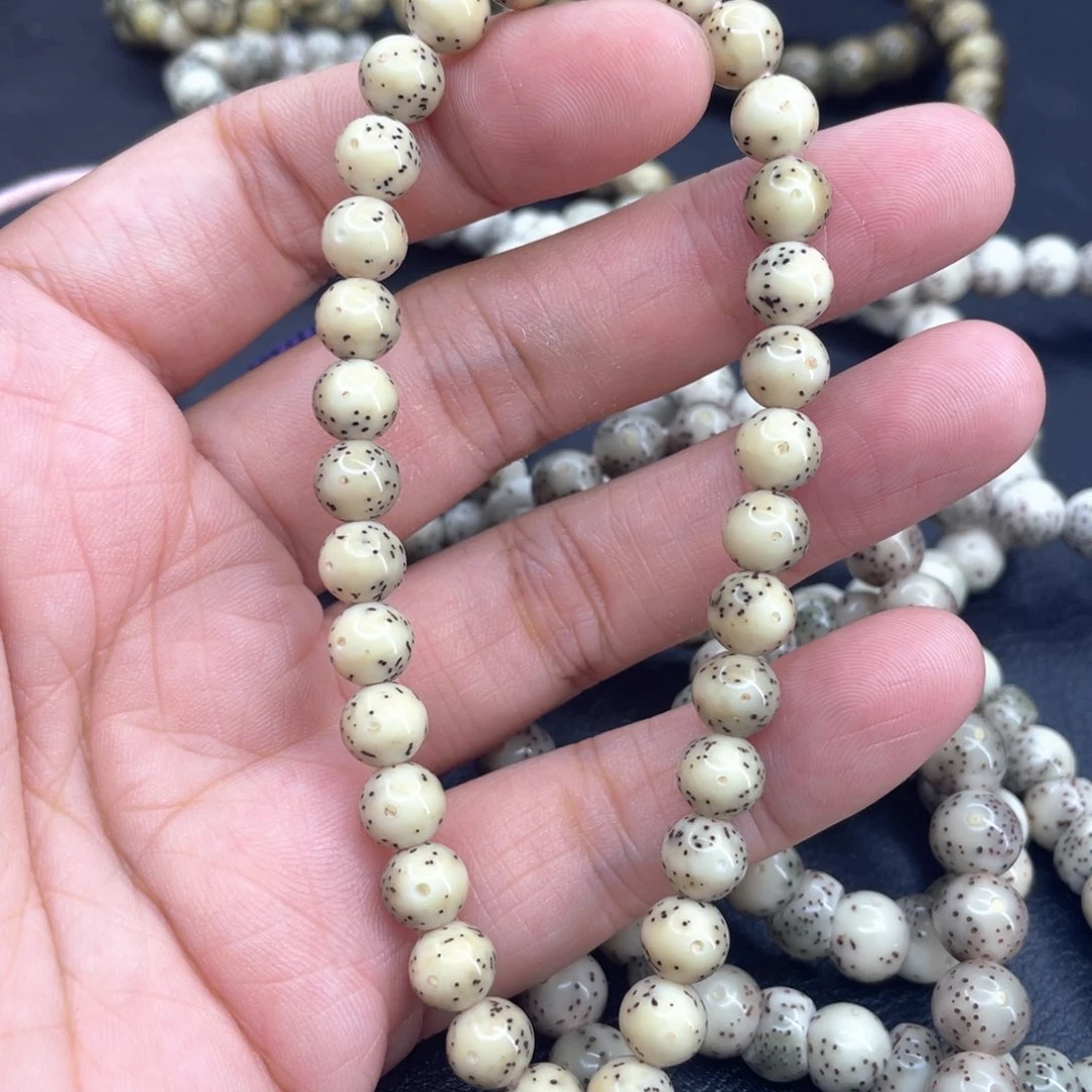 星月菩提吊坠燃****豆卡7带月大留白小细星圆珠手持