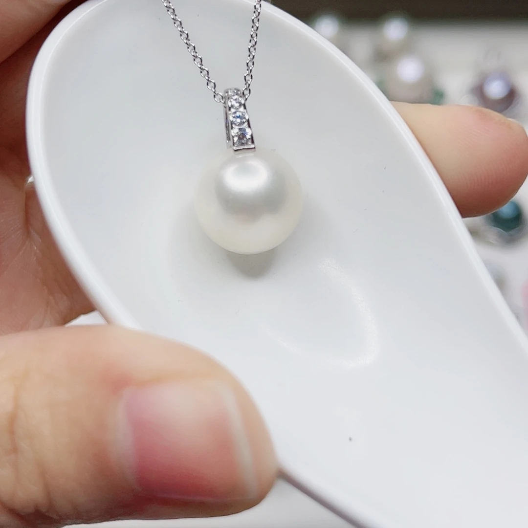 淡水珍珠颈饰银S925镶嵌