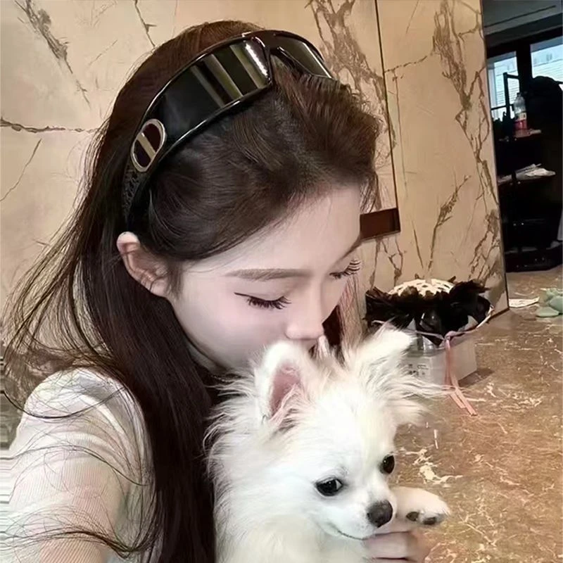 发箍墨镜二合一未来感网红时髦造型必备太阳镜