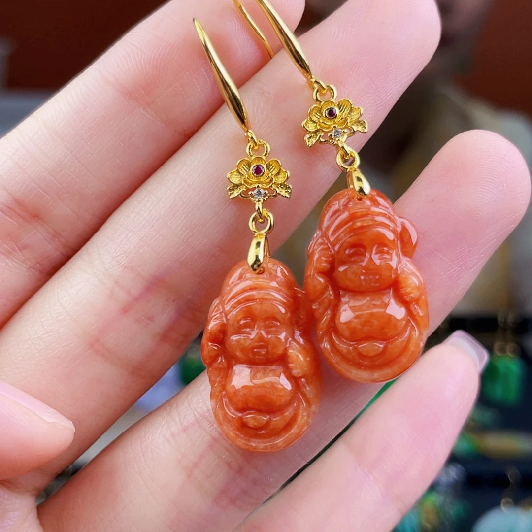 翡翠未镶嵌耳饰饰品