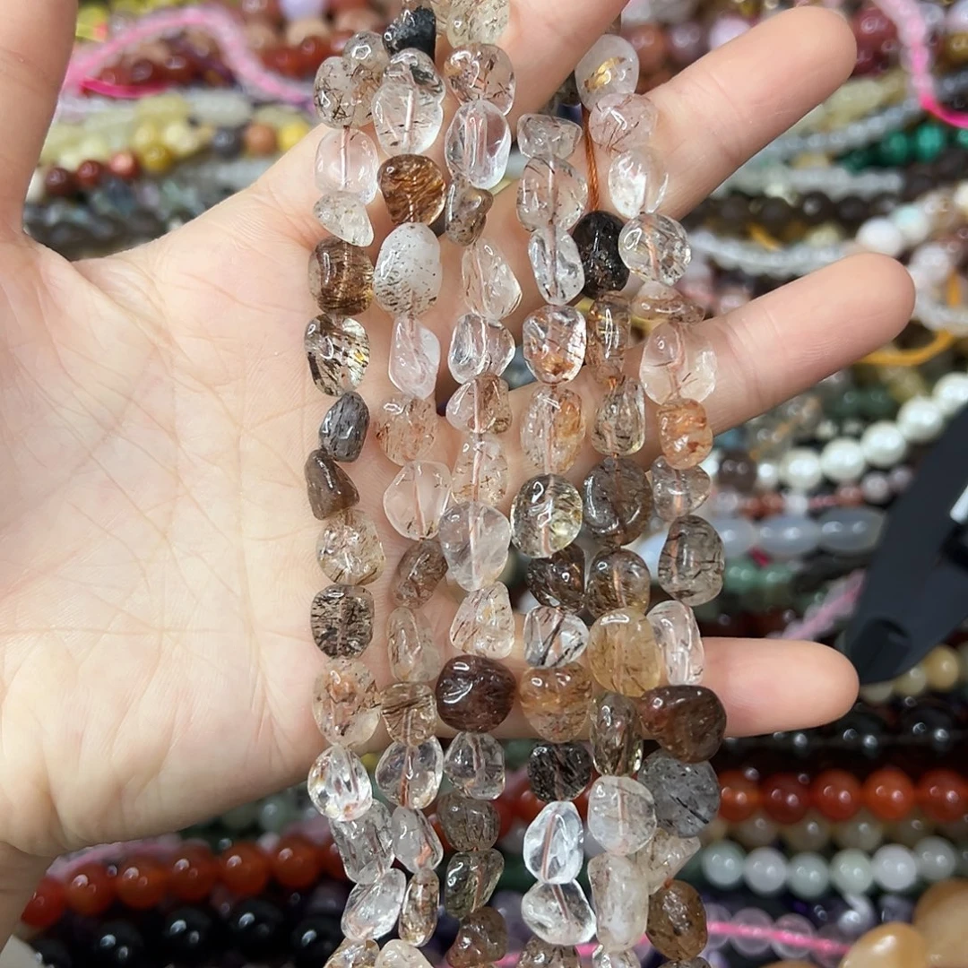 玛瑙/玉髓合金珠宝半成品 卡10左右黑金超七随行一条