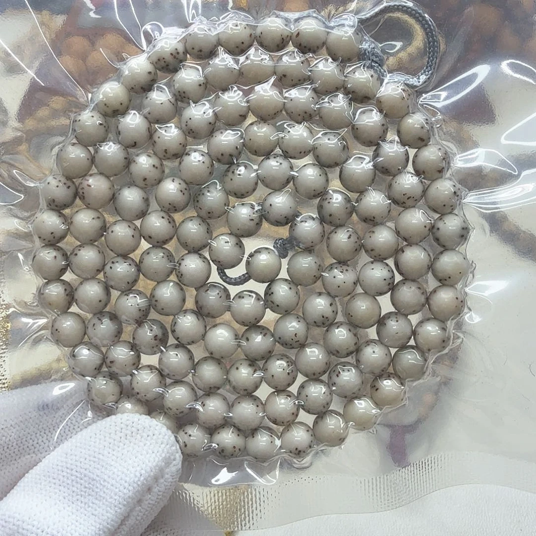 手串星月菩提15梵天冰白针尖星河豚7左右108
