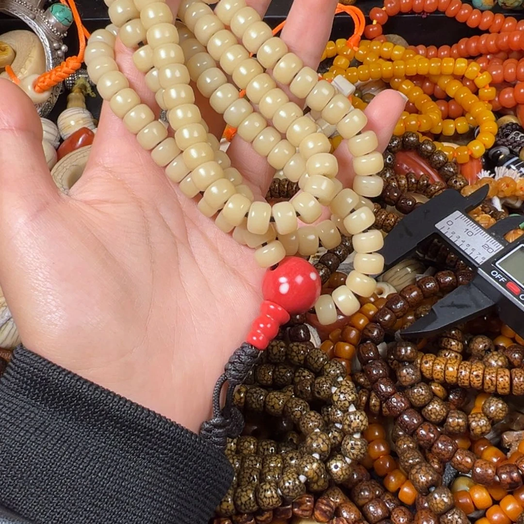 泥塑宜**气菩提根念珠哈