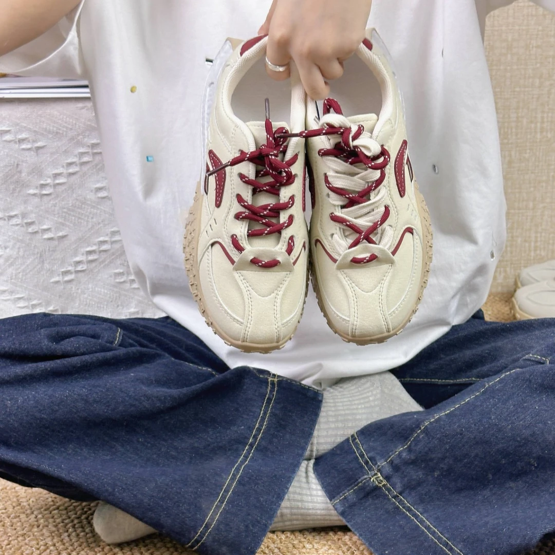 运动女2025年阿甘鞋夏季新款轻便厚底增高爆款复古休闲鞋子女