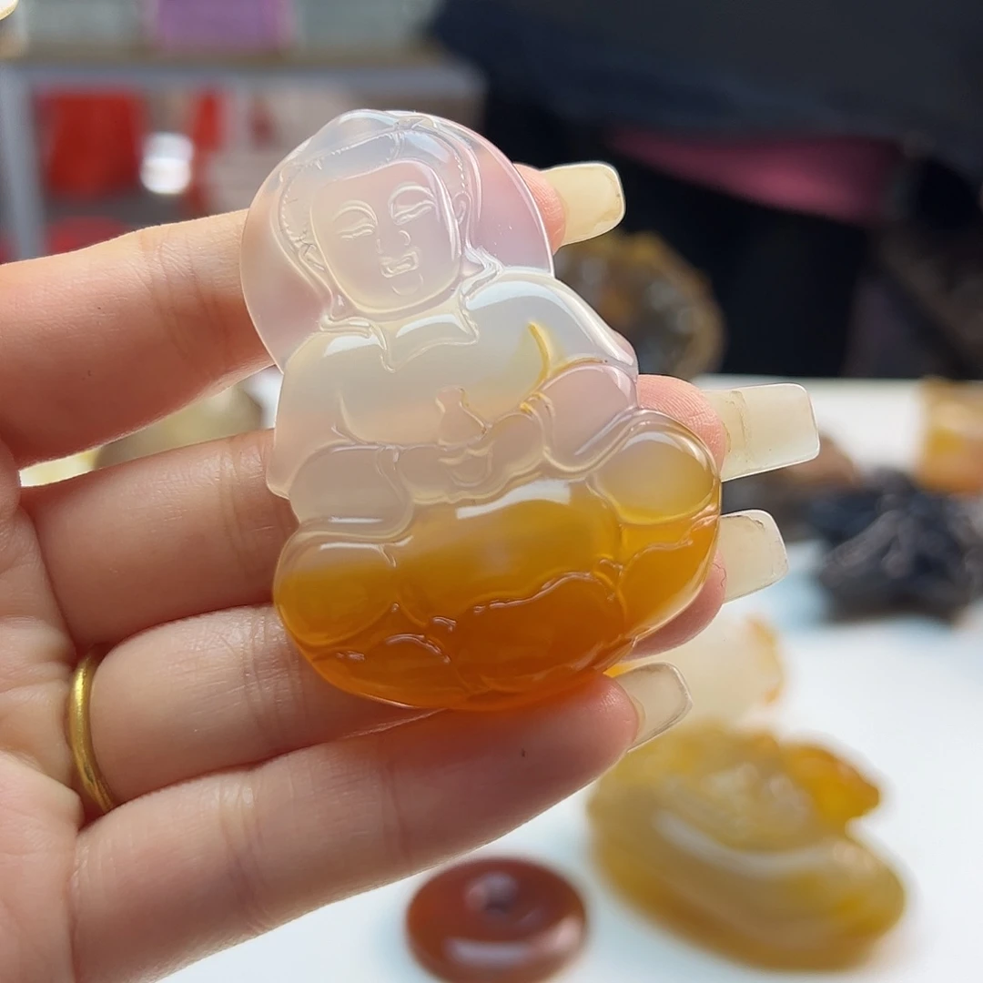 玛瑙/玉髓未镶嵌吊坠(不含链)