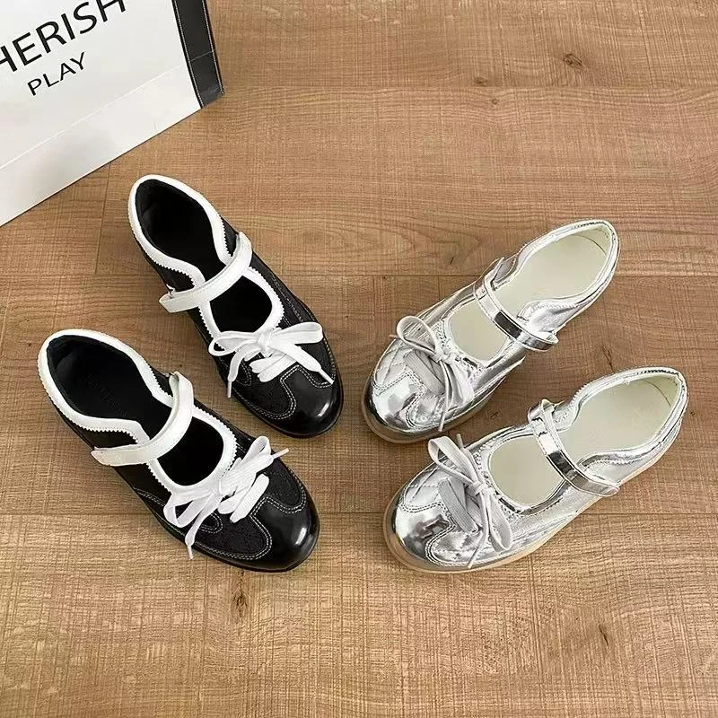 法式黑色芭蕾舞单鞋女2025春季新款浅口气质内增高复古运动玛丽珍