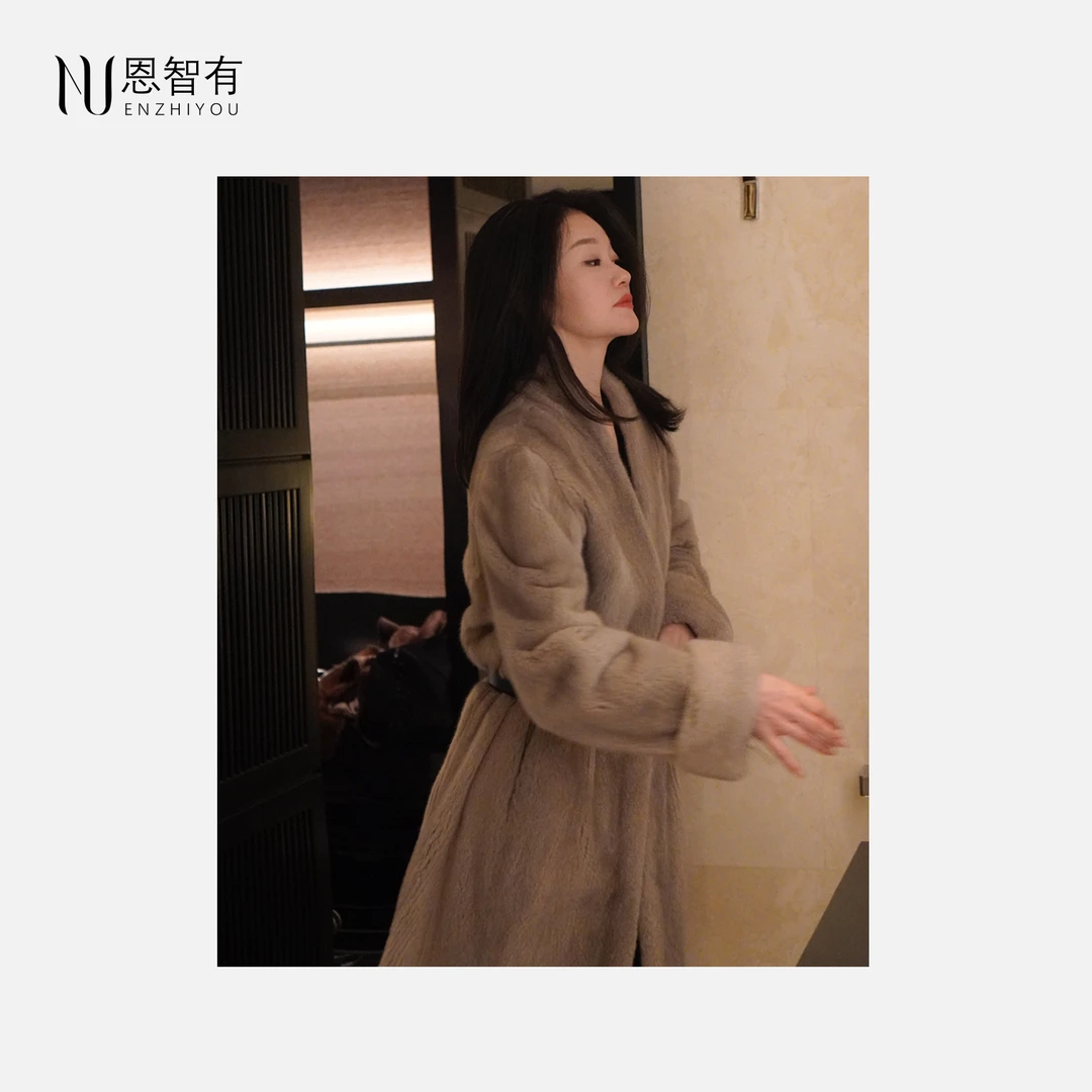 【恩智有皮草】哥本哈根 原色银蓝 长款水貂