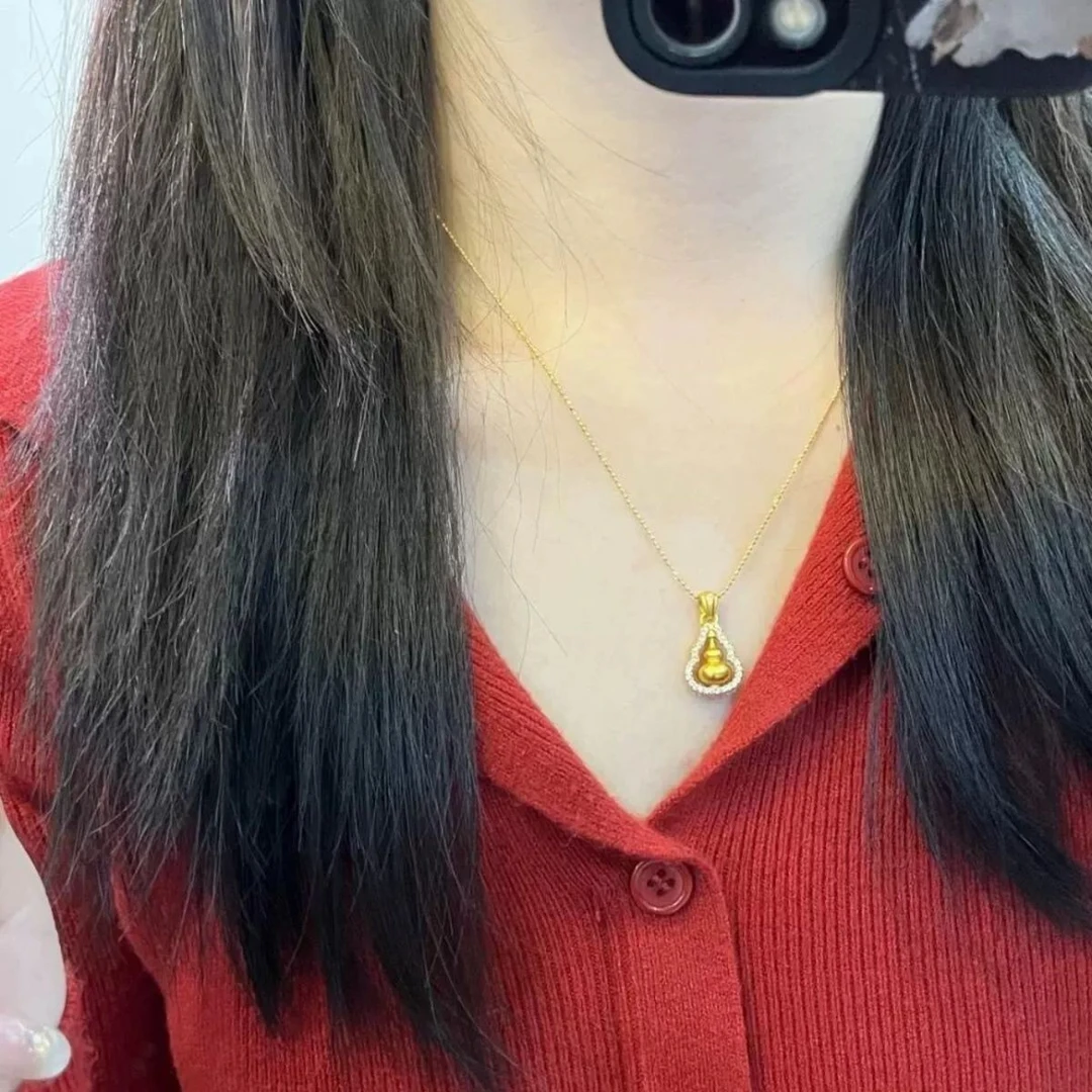 吊坠925银 新中式项链女葫芦吊坠简约高级感古风设计轻奢时尚