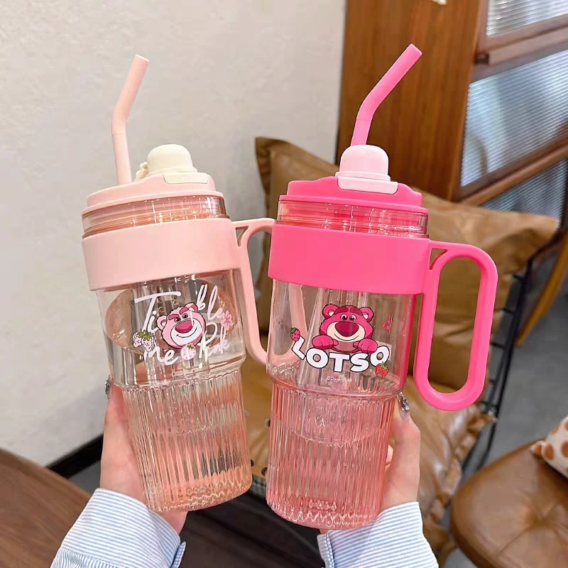 宝丫轻奢  日常大容量可爱卡通双饮太空杯K2042
