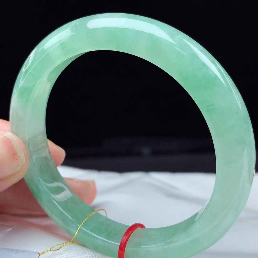 翡翠未镶嵌手镯54圈572