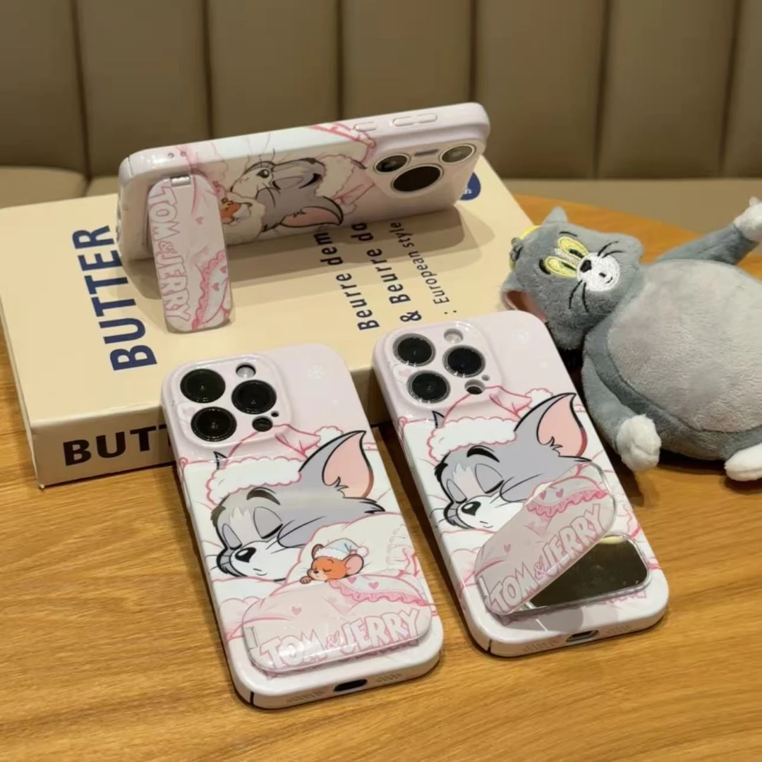 奥菲顿睡帽汤姆杰瑞支架适用苹果17/16菲林手机壳华为vivoppo小米